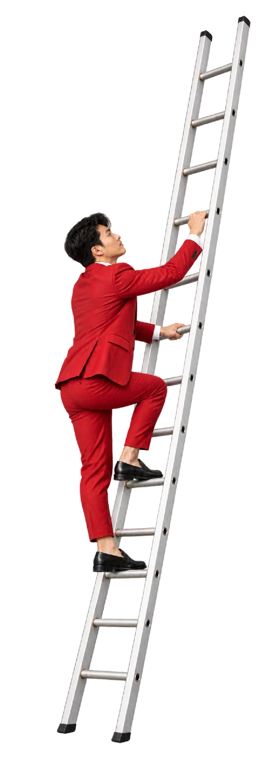 A man climbing a ladder